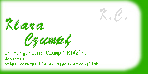 klara czumpf business card